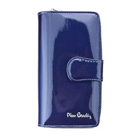 Pierre Cardin kék, női bőr pénztárca 9,5 × 17 cm