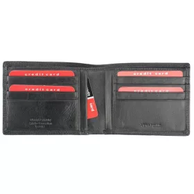   Pierre Cardin férfi bőr pénztárca, sötétbarna, 12 × 9,5 cm