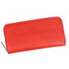 Pierre Cardin piros, női bőr pénztárca 19,5 × 9,5 cm 