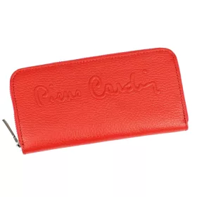 Pierre Cardin piros, női bőr pénztárca 19,5 × 9,5 cm