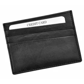 Pierre Cardin fekete bőr kártyatartó 10,8 × 8 cm