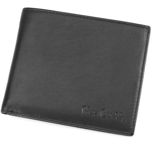 Pierre Cardin férfi bőr kártyatartó, fekete 12 × 10 cm 