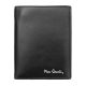 Pierre Cardin fekete, férfi bőr pénztárca, RFID 10 × 13 cm 