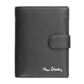   Pierre Cardin fekete, férfi bőr pénztárca, RFID 10 × 13 cm