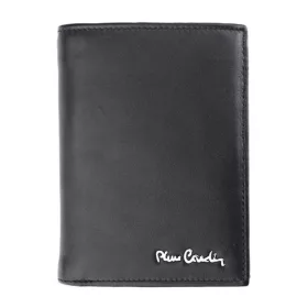   Pierre Cardin fekete, férfi bőr pénztárca, RFID 9,5 × 12,5 cm