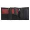 Pierre Cardin fekete, férfi bőr pénztárca, RFID 9,5 × 12,5 cm 