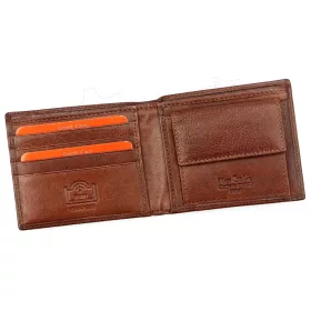 Pierre Cardin férfi konyak bőr pénztárca 11×9 cm
