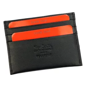 Pierre Cardin bőr kártyatartó, fekete 10 × 7,5 cm