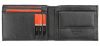 Pierre Cardin férfi bőr pénztárca, fekete-piros, 12,5 × 9,5 cm 