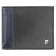 Pierre Cardin férfi bőr pénztárca, fekete-kék 11 × 9 cm 