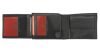 Pierre Cardin fekete-piros színű, férfi bőr pénztárca, RFID védelemmel, 12 × 9,5 cm 