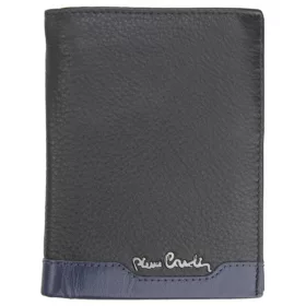   Pierre Cardin férfi bőr pénztárca, fekete-kék, RFID védelemmel, 10,5 × 12,7 cm
