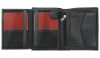 Pierre Cardin fekete-piros színű, férfi bőr pénztárca, RFID védelemmel, 10,5 × 12,7 cm 