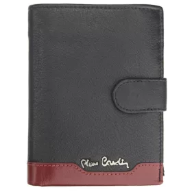 Pierre Cardin fekete-piros színű, férfi bőr, átfogópántos pénztárca, RFID védelemmel, 10,5 × 12