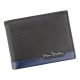 Pierre Cardin férfi bőr pénztárca, fekete-kék, RFID 12,5 × 9,5 cm