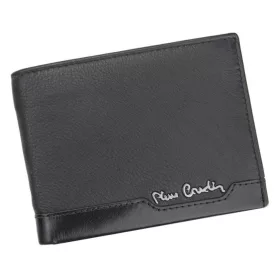   Pierre Cardin fekete férfi bőr pénztárca, RFID 12,5 × 9,5 cm