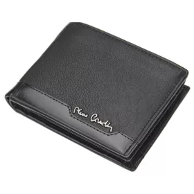   Pierre Cardin fekete férfi bőr pénztárca, RFID 12,5 × 9,5 cm