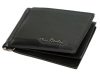 Pierre Cardin fekete színű, férfi bőr pénzcsipeszes pénztárca és kártyatartó, 11 × 9 cm 