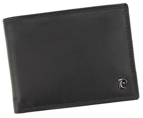 Pierre Cardin férfi bőr pénztárca, fekete, 12 × 9 cm 