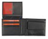 Pierre Cardin férfi bőr pénztárca, fekete, 12 × 9 cm 
