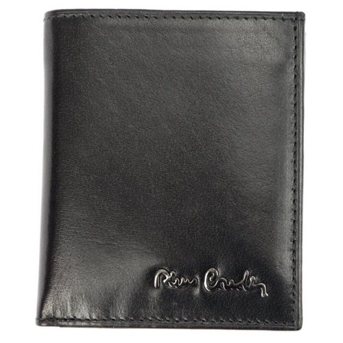 Pierre Cardin férfi bőr pénztárca, kártyatartó, fekete, RFID 8,5 × 10 cm 