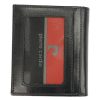 Pierre Cardin férfi bőr pénztárca, kártyatartó, fekete, RFID 8,5 × 10 cm 