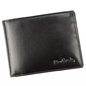   Pierre Cardin fekete, férfi bőr pénztárca, RFID 12,5 × 9,5 cm