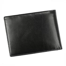   Pierre Cardin fekete, férfi bőr pénztárca, RFID 12,5 × 9,5 cm