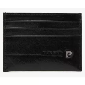 Pierre Cardin bőr kártyatartó, fekete, RFID 10 × 8 cm