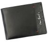 Pierre Cardin fekete-piros színű, férfi bőr pénztárca, RFID védelemmel, 12 × 9 cm 