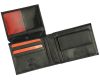 Pierre Cardin fekete-piros színű, férfi bőr pénztárca, RFID védelemmel, 12 × 9 cm 