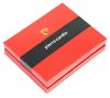 Pierre Cardin fekete-piros színű, férfi bőr pénztárca, RFID védelemmel, 12 × 9 cm 