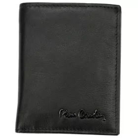   Pierre Cardin fekete, férfi bőr pénztárca, RFID védelemmel, 8 × 10 cm
