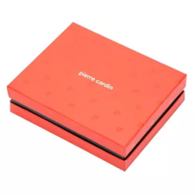 Pierre Cardin fekete bőr kártyatartó 10 × 7,5 cm