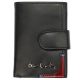 Pierre Cardin fekete-piros bőr pénztárca, RFID 10 × 7,5 cm 
