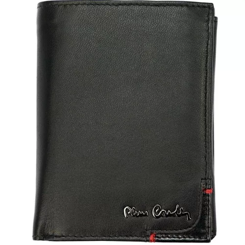 Pierre Cardin fekete színű, férfi bőr pénztárca, RFID védelemmel, 9,5 × 13 cm