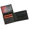Pierre Cardin fekete-piros férfi bőr pénztárca, RFID védelemmel, 12 × 9 cm 