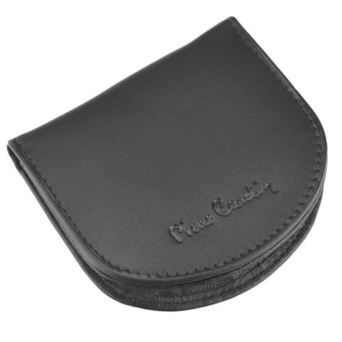Pierre Cardin fekete bőr pénztárca 7,5 × 8,5 cm 