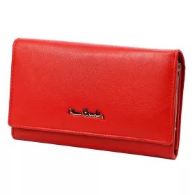   Pierre Cardin piros színű női bőr pénztárca 16 × 9,5 cm