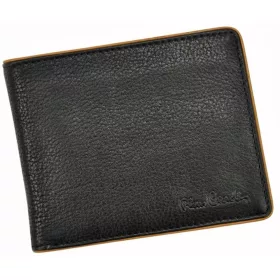   Pierre Cardin férfi bőr pénztárca, fekete, piros RFID 12,5 × 10 cm