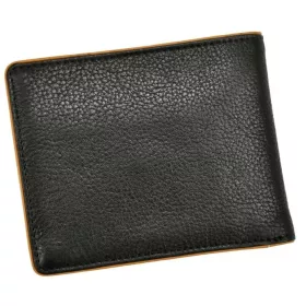   Pierre Cardin férfi bőr pénztárca, fekete, piros RFID 12,5 × 10 cm