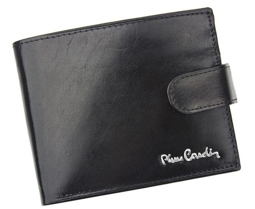 Pierre Cardin férfi bőr pénztárca, fekete RFID 11,5 × 9,5 cm 