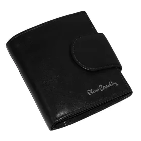 Pierre Cardin fekete női bőr pénztárca 9 × 10,5 cm