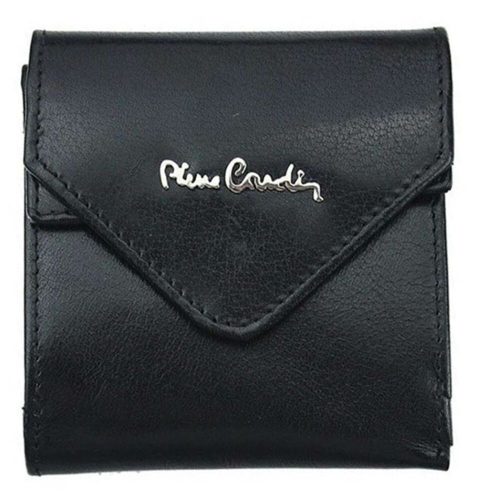 Pierre Cardin női bőr pénztárca, fekete, 9 × 9,5 cm 