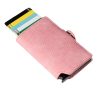 Rózsaszín pop-up mini pénztárca, kártyatartó 10,2×7 cm