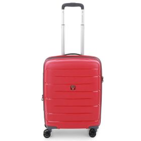 Roncato Flight DLX 4 kerekes, bővíthető keményfedeles piros kabinbőrönd