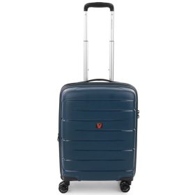 Roncato Flight DLX 4 kerekes, bővíthető keményfedeles sötétkék kabinbőrönd