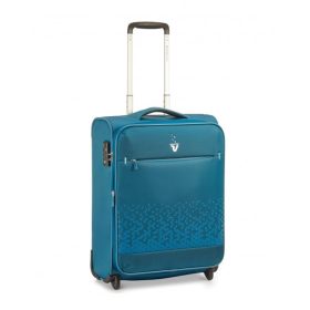   Roncato Crosslite 2 kerekes, bővíthető puhafedeles türkizkék kabinbőrönd 55 cm