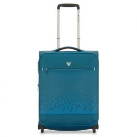   Roncato Crosslite 2 kerekes, bővíthető puhafedeles türkizkék kabinbőrönd 55 cm