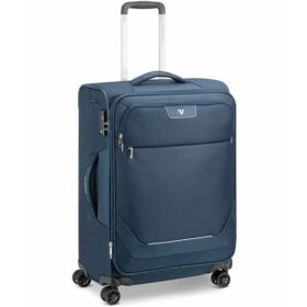   Roncato Joy 4 kerekes, bővíthető puhafedeles sötétkék kabinbőrönd 75 cm